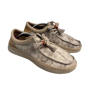 Sanuk Sidewalk Surfer Womens Size 8 EU 39 Tan Floral